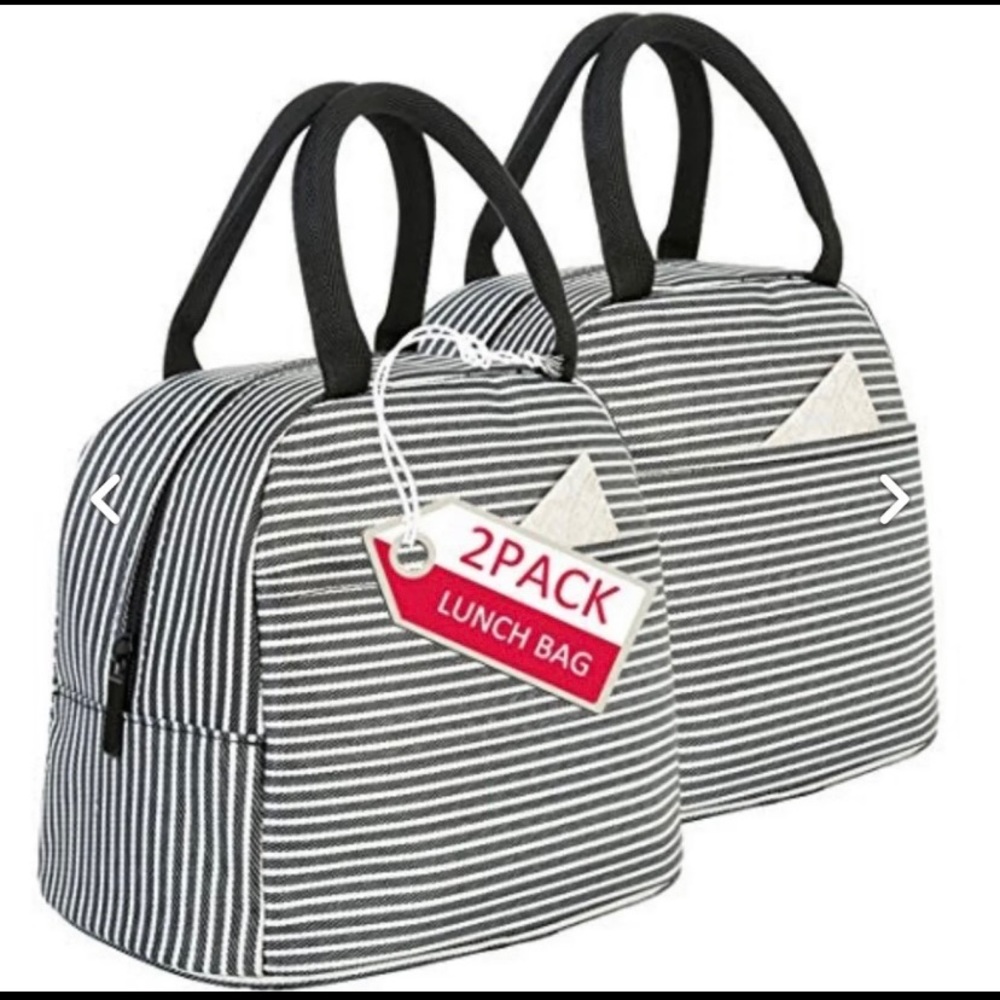 Lunch Bag 2 Pack Reusable Insulated Lunch Box Tote Bags-Lunch Container